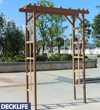 Customized woodgain pergola decorative garden arbors 